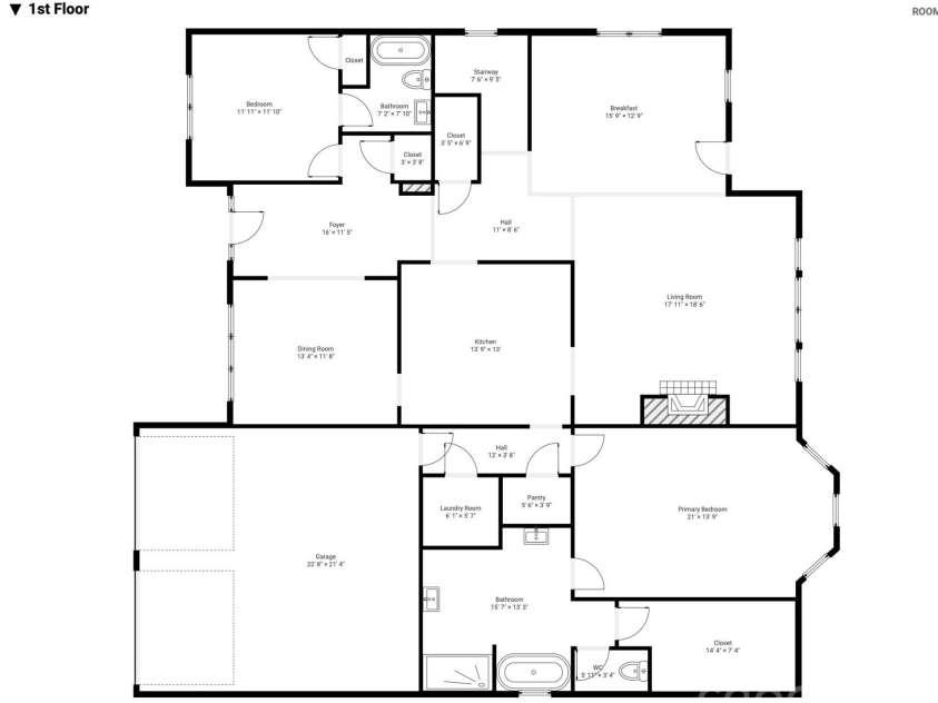 4005 Stonehill Lane, Matthews, NC 28104.  MLS# CAR4380578, YatesRealty ID 23589. First Floor