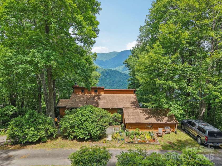 84 Hawk Nest Road, Maggie Valley, NC 28751.  MLS# CAR4271436, YatesRealty ID 23625. View from the deck