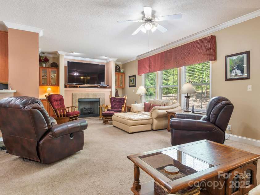 66 Condor Court, Hendersonville, NC 28792.  MLS# CAR4274638, YatesRealty ID 23627. Living Room