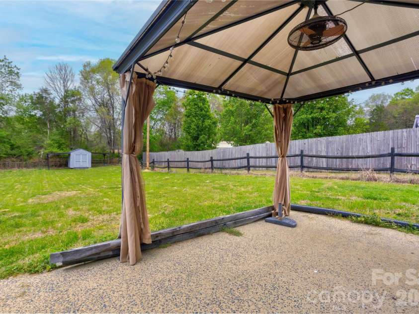 2705 Plantation Way, Albemarle, NC 28001.  MLS# CAR4365958, YatesRealty ID 23630. Backyard/gazebo/fenced in 
