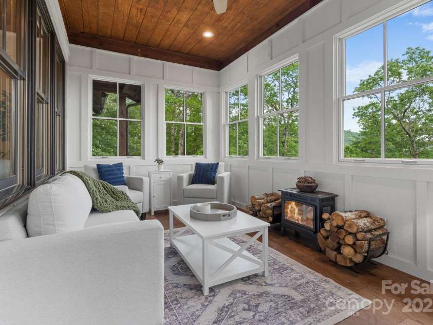 48 Bearfoot Lane, Highlands, NC 28741.  MLS# CAR4267783, YatesRealty ID 23652. New Four-Season Den in 2025