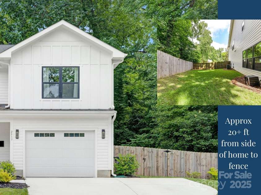 2517 Marlowe Avenue, Charlotte, NC 28208.  MLS# CAR4263015, YatesRealty ID 23670. Not Your Average Duplex with a rare privacy, a spacious fenced yard, wooded privacy, and room to breathe.