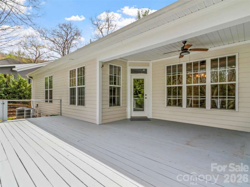 107 Mountain Drive, Biltmore Lake, NC 28715.  MLS# CAR4354478, YatesRealty ID 23674. Deck w/fresh paint