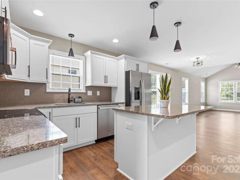 3511 Warlicks Church Road, Connelly Springs, NC 28612.  MLS# CAR4274924, YatesRealty ID 23680. Nice size kitchen with island