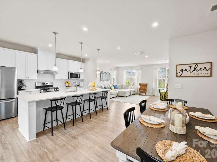 614 Crudent Road, Tega Cay, SC 29708.  MLS# CAR4383720, YatesRealty ID 23685. 2nd level open kitchen/dining/living