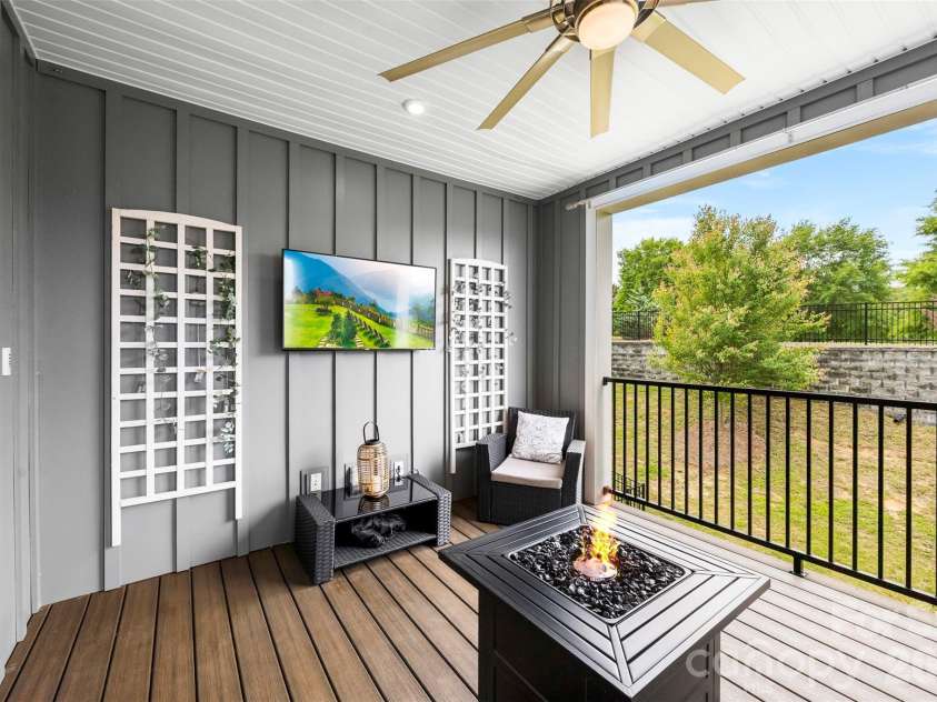 614 Crudent Road, Tega Cay, SC 29708.  MLS# CAR4383720, YatesRealty ID 23685. 2nd level patio off kitchen