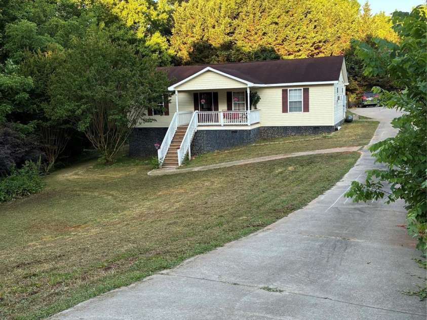 1721 Fallston Road, Shelby, NC 28150.  MLS# CAR4382930, YatesRealty ID 23692. View from street of large yard