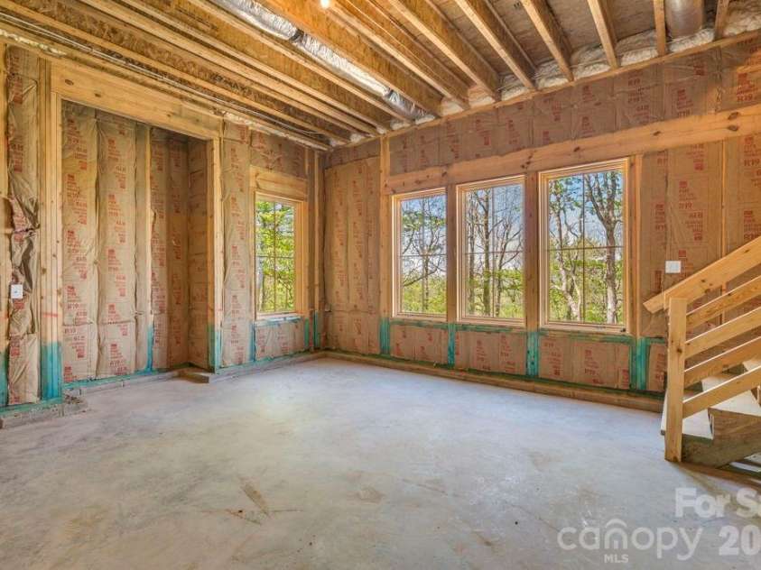 536 Boone Ridge Lane, Boone, NC 28607.  MLS# CAR4381577, YatesRealty ID 23712. Full, unfinished basement