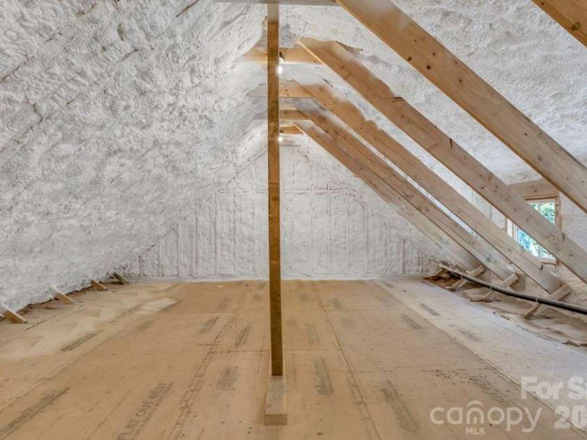 536 Boone Ridge Lane, Boone, NC 28607.  MLS# CAR4381577, YatesRealty ID 23712. Upper-level attic storage