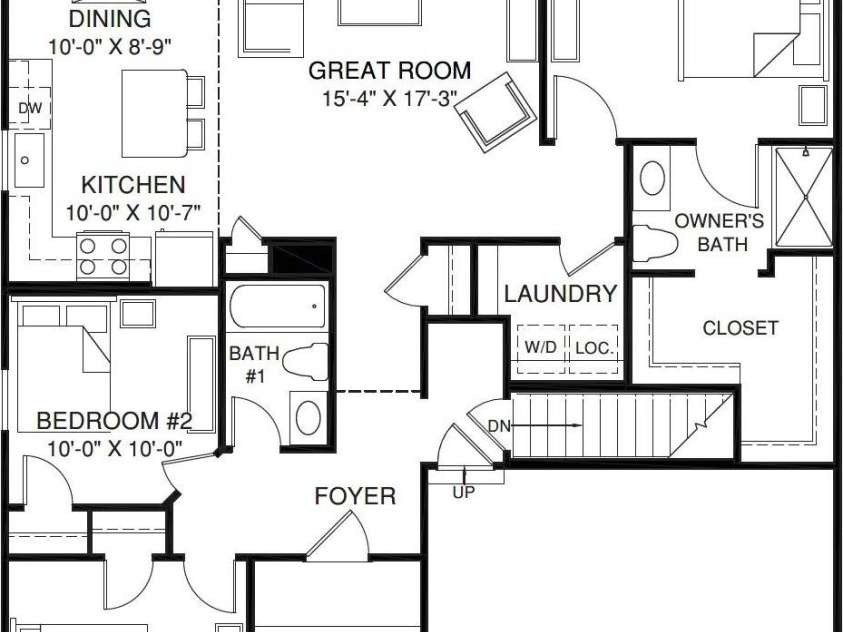 11014 Rococo Lane, Charlotte, NC 28214.  MLS# CAR4405738, YatesRealty ID 23728. Spruce Floor Plan