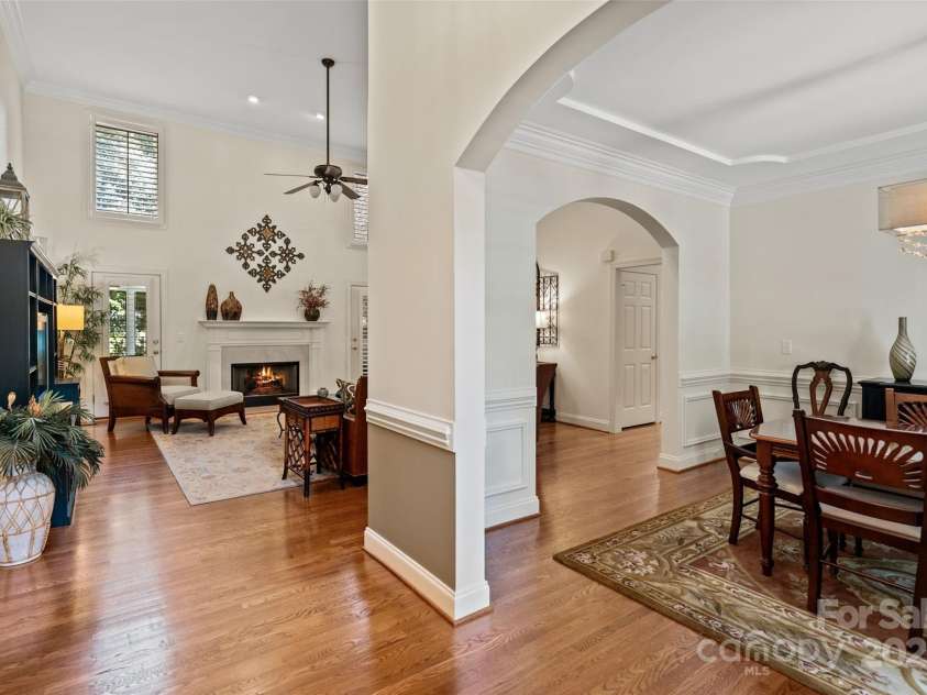 9027 Kirkley Court, Charlotte, NC 28277.  MLS# CAR4271257, YatesRealty ID 23728. Arched Entry to Dining Room