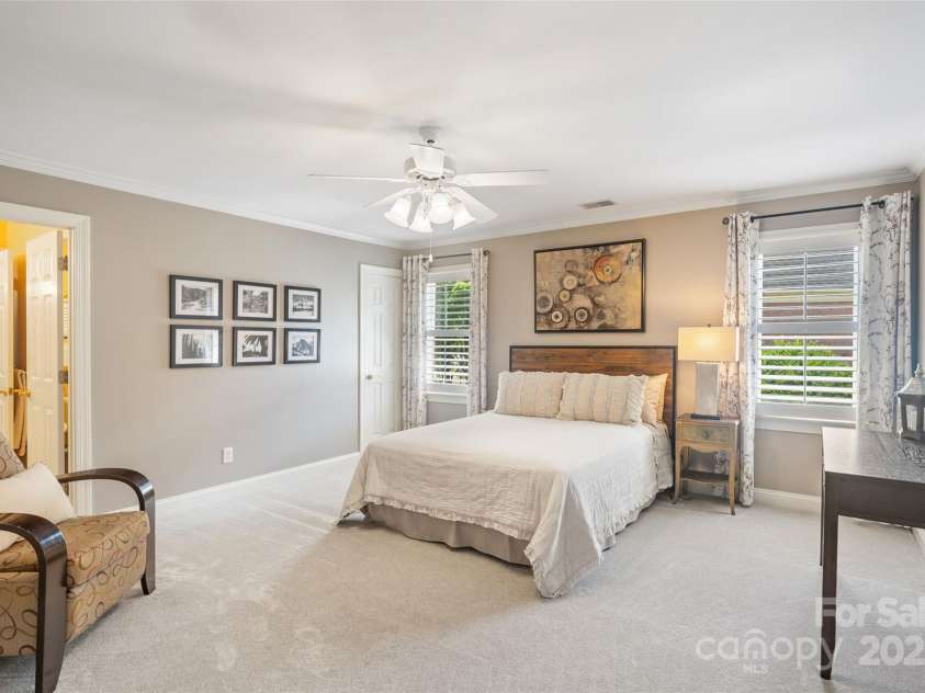 9027 Kirkley Court, Charlotte, NC 28277.  MLS# CAR4271257, YatesRealty ID 23728. Upstairs Bedroom with walk in custom closet