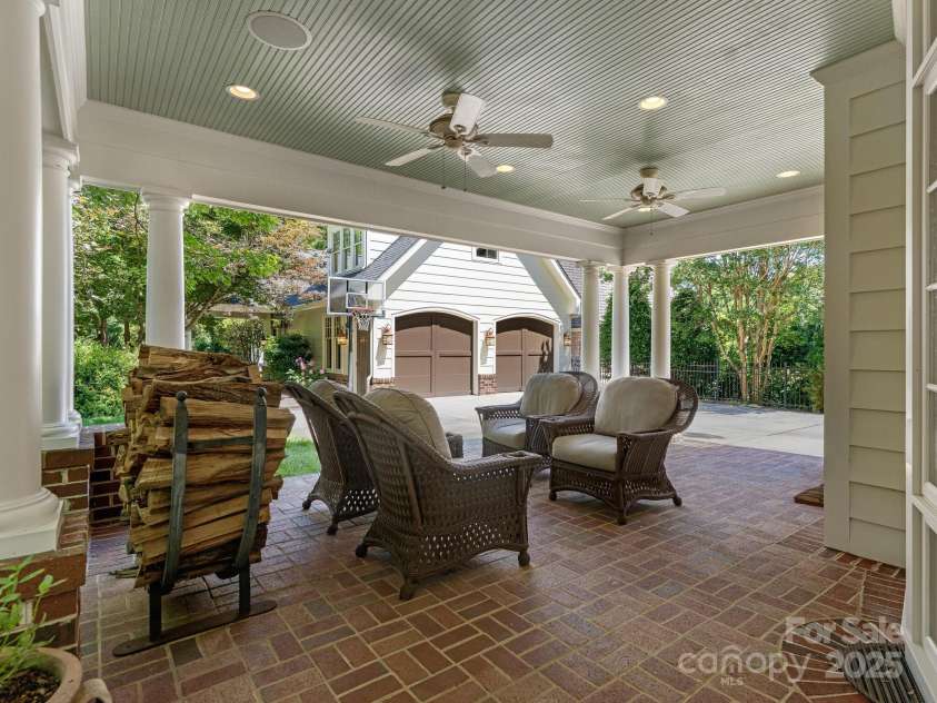 2410 Vernon Drive, Charlotte, NC 28211.  MLS# CAR4257447, YatesRealty ID 23739. Covered Back Porch