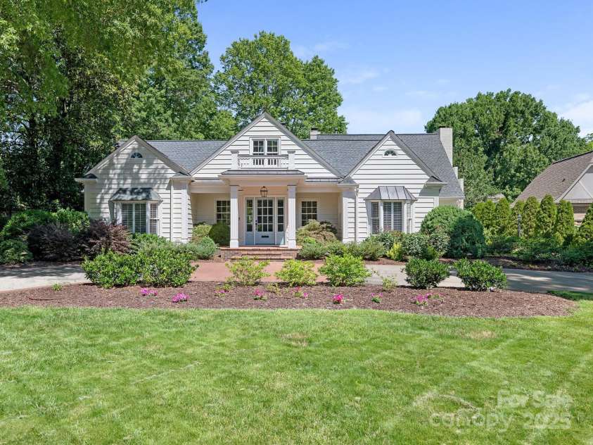 2410 Vernon Drive, Charlotte, NC 28211.  MLS# CAR4257447, YatesRealty ID 23739. Front Exterior with Circular Drive