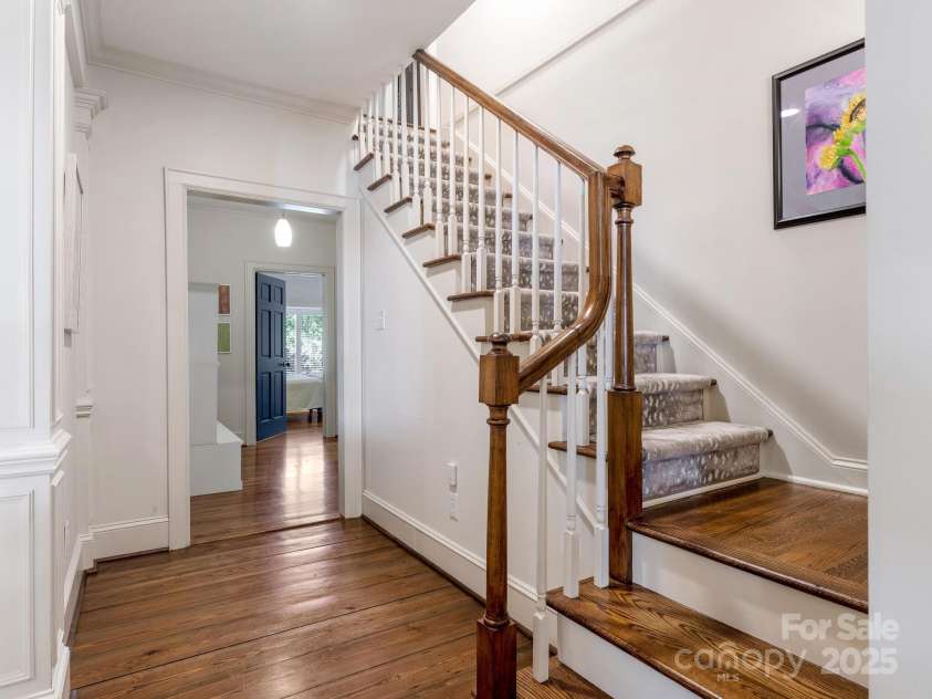 2410 Vernon Drive, Charlotte, NC 28211.  MLS# CAR4257447, YatesRealty ID 23739. Stairway to Guest Suite
