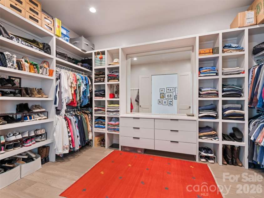 717 Daniel Circle Drive, Mills River, NC 28759.  MLS# CAR4355439, YatesRealty ID 23761. Custom dressing area off Primary Bedroom area