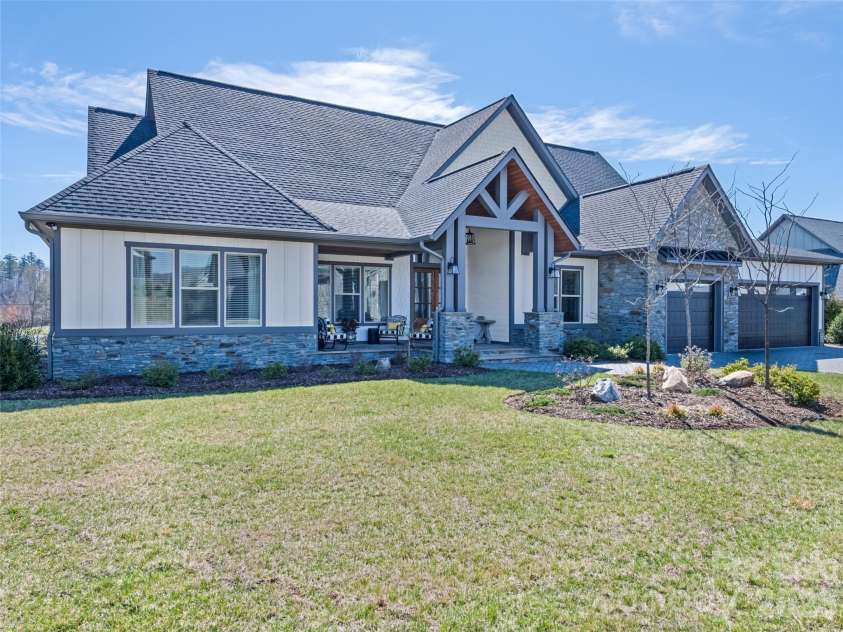 717 Daniel Circle Drive, Mills River, NC 28759.  MLS# CAR4355439, YatesRealty ID 23761. Frontal Elevation, Modern Farm Style
