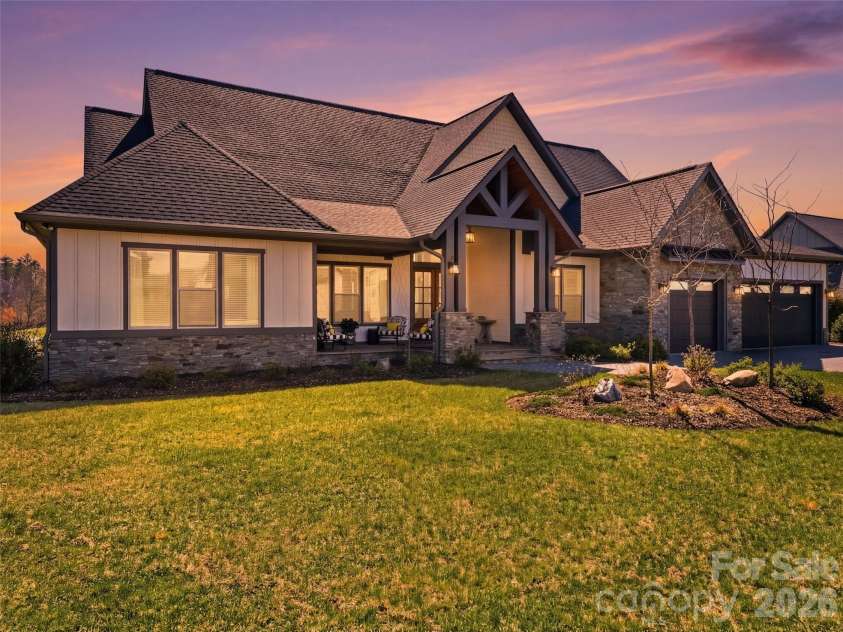 717 Daniel Circle Drive, Mills River, NC 28759.  MLS# CAR4355439, YatesRealty ID 23761. Inviting Evening Lighting