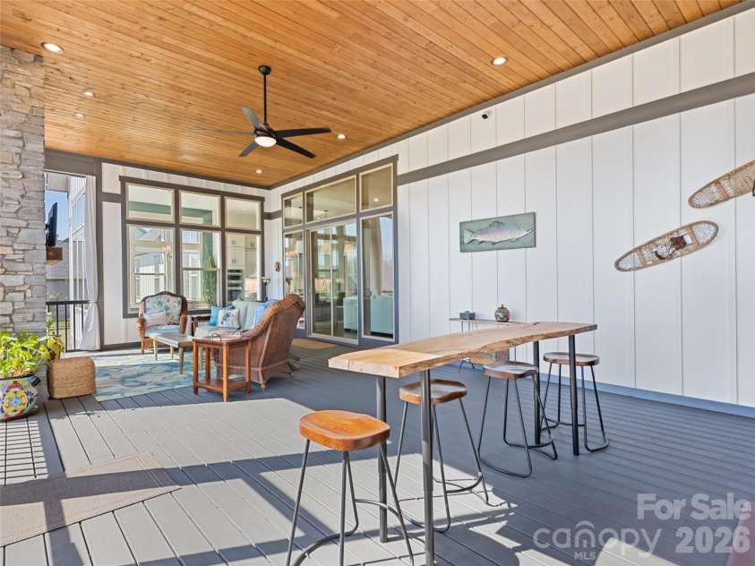 717 Daniel Circle Drive, Mills River, NC 28759.  MLS# CAR4355439, YatesRealty ID 23761. The fantastic Rear Porch