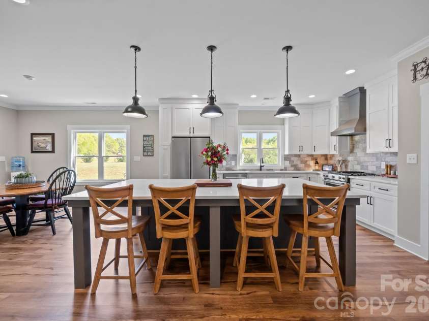 147 Haystack Lane, Olin, NC 28660.  MLS# CAR4375441, YatesRealty ID 23772. Huge island in the kitchen