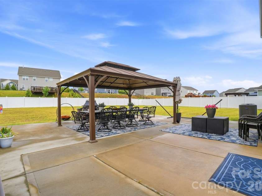 4224 Allenby Place, Monroe, NC 28110.  MLS# CAR4380450, YatesRealty ID 23783. Patio with Gazebo