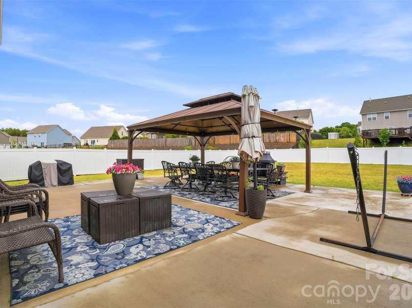 4224 Allenby Place, Monroe, NC 28110.  MLS# CAR4380450, YatesRealty ID 23783. Patio with Gazebo