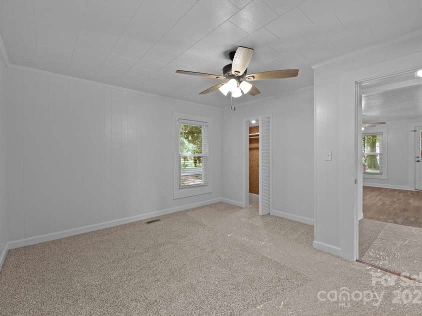 28419 NC Hwy 73 Highway, Albemarle, NC 28001.  MLS# CAR4226158, YatesRealty ID 23808. Master bed looking out.