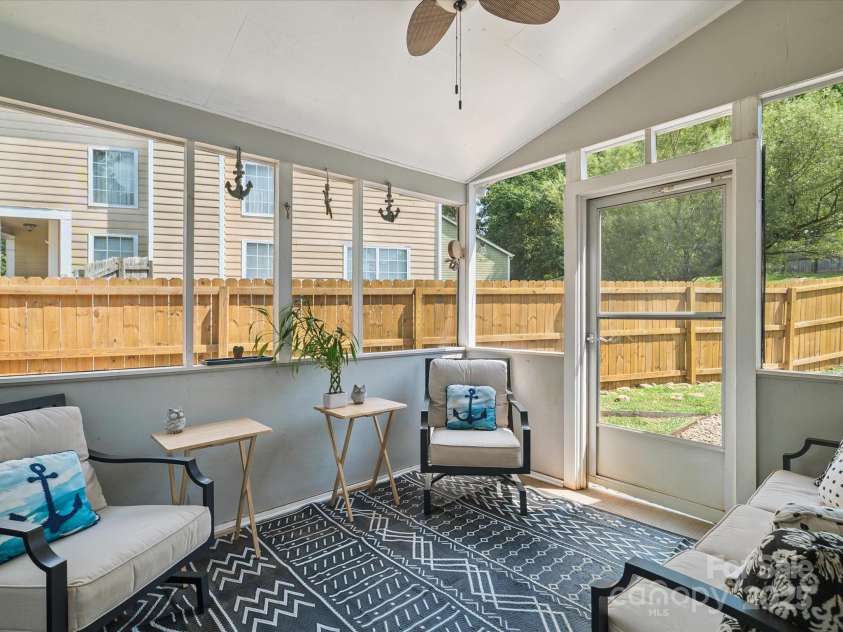 8323 Bedford Green Lane, Charlotte, NC 28215.  MLS# CAR4275537, YatesRealty ID 23810. Screened Porch
