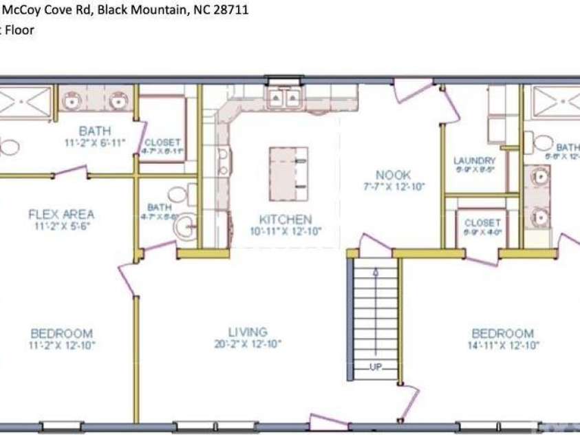 215 McCoy Cove, Black Mountain, NC 28711.  MLS# CAR4333033, YatesRealty ID 2383. Floor Plan