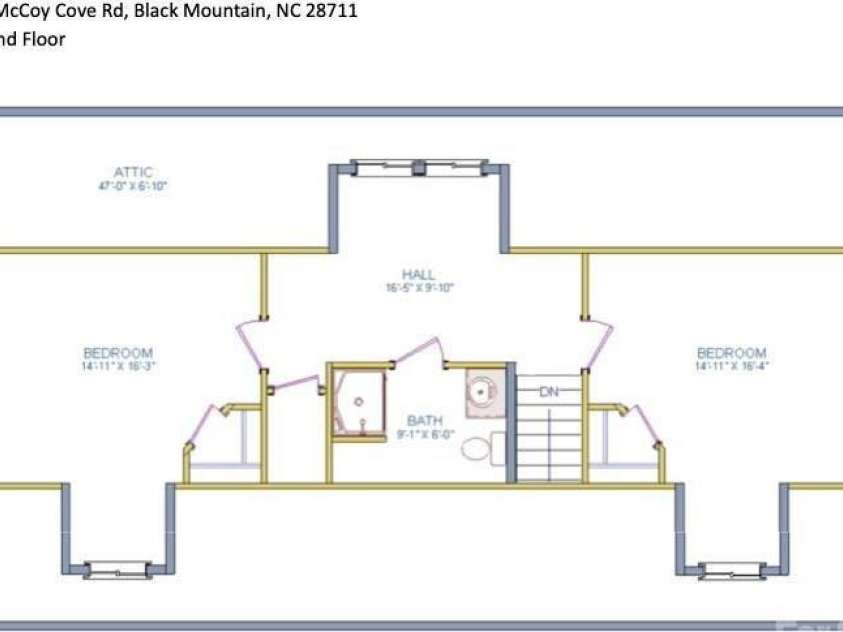 215 McCoy Cove, Black Mountain, NC 28711.  MLS# CAR4333033, YatesRealty ID 2383. Floor Plan