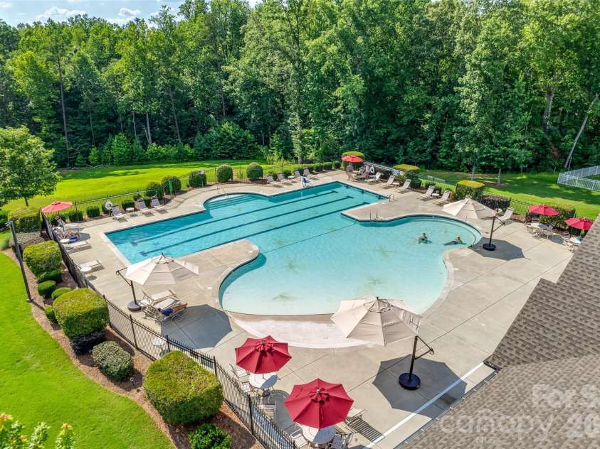 1521 Deer Meadows Drive, Waxhaw, NC 28173.  MLS# CAR4367982, YatesRealty ID 23831. Additional pool- aerial view