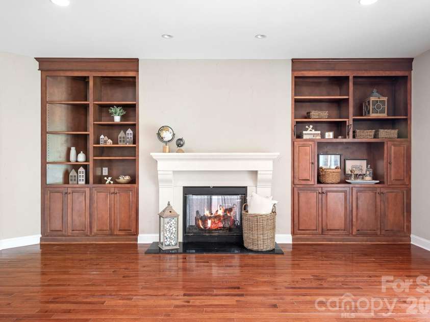3987 NC 27 Highway, Lincolnton, NC 28092.  MLS# CAR4381735, YatesRealty ID 23846. Built-ins & Gas Fireplace for Cool Days & Cozy Nights