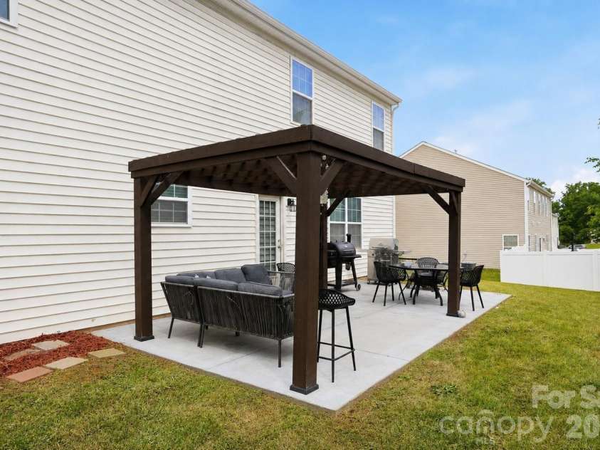 112 Meadow Stream Drive, Mount Holly, NC 28120.  MLS# CAR4378040, YatesRealty ID 23856. Patio