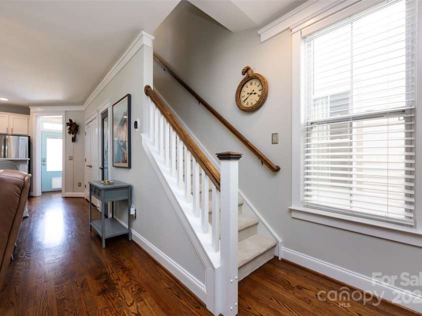 298 Bridges Farm Road, Mooresville, NC 28115.  MLS# CAR4273667, YatesRealty ID 23885. Stairs leading to the second level