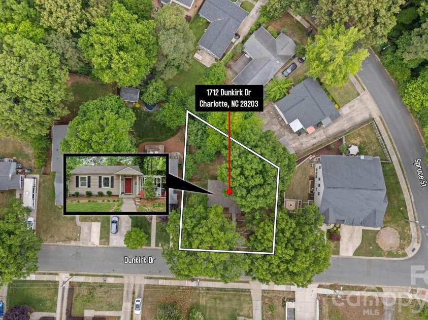 1712 Dunkirk Drive, Charlotte, NC 28203.  MLS# CAR4380787, YatesRealty ID 23889. 