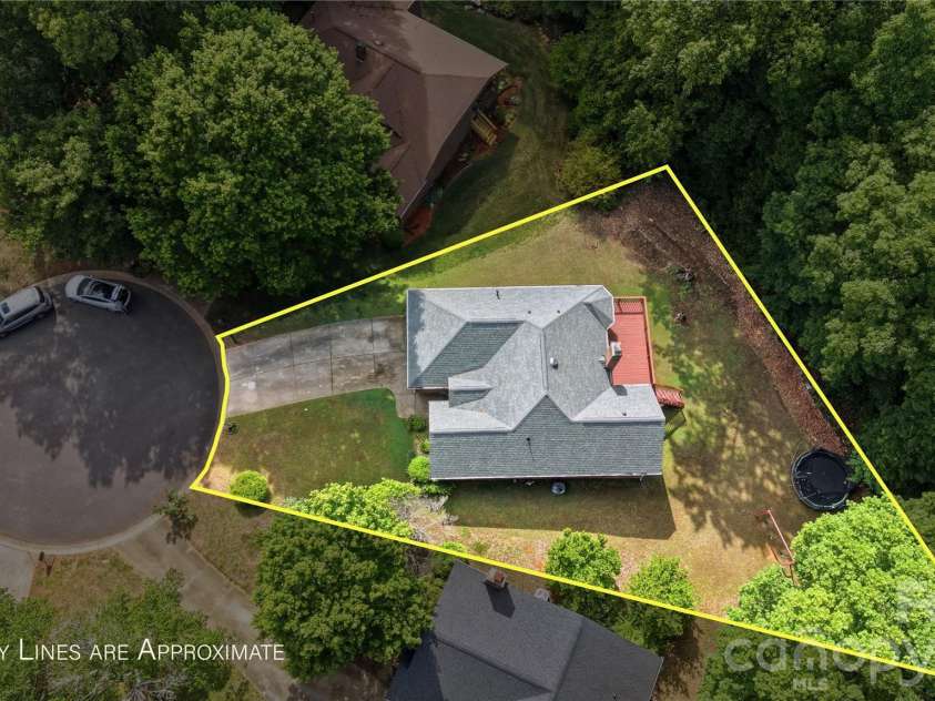4808 Liska Court, Charlotte, NC 28227.  MLS# CAR4380017, YatesRealty ID 23921. Aerial
