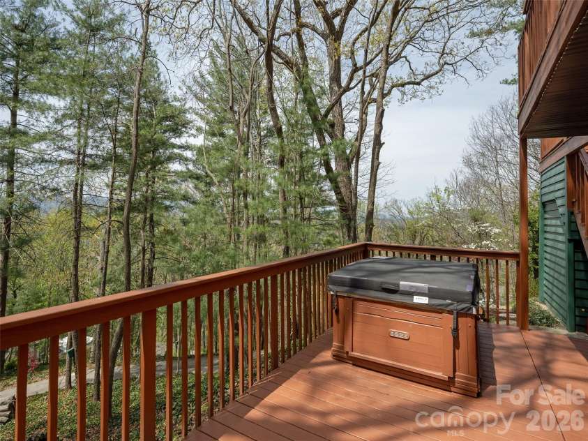 403 Cherokee Road, Asheville, NC 28804.  MLS# CAR4367190, YatesRealty ID 23941. Wrap Around Lower Deck with Hot Tub