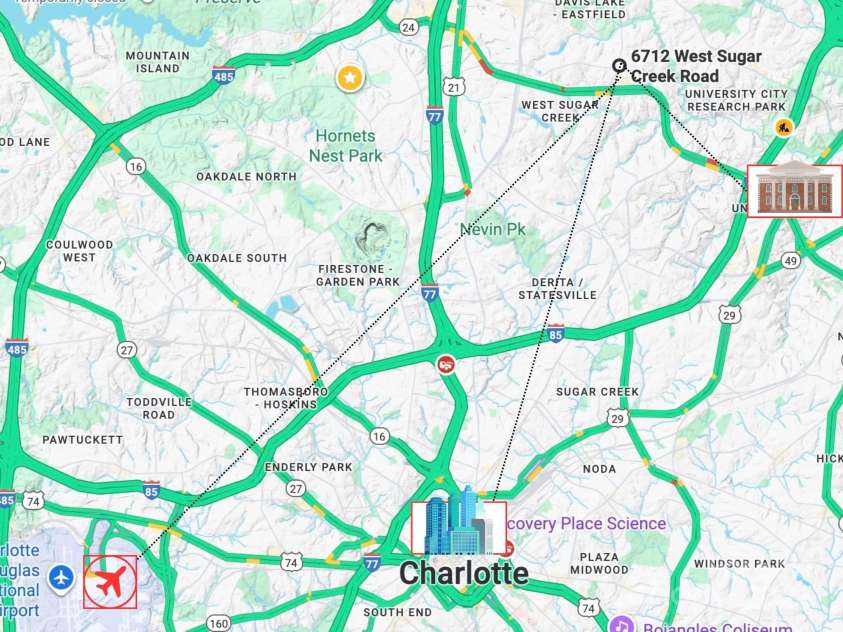 6708 Sugar Creek Road, Charlotte, NC 28269.  MLS# CAR4305290, YatesRealty ID 23947. 