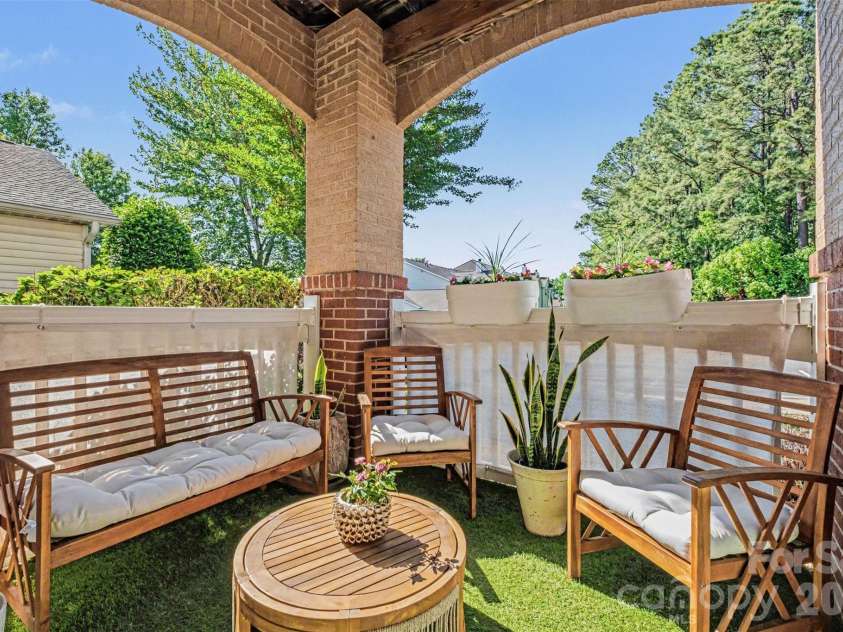 11945 Ridgeway Park Drive, Charlotte, NC 28277.  MLS# CAR4378177, YatesRealty ID 23973. Covered Patio