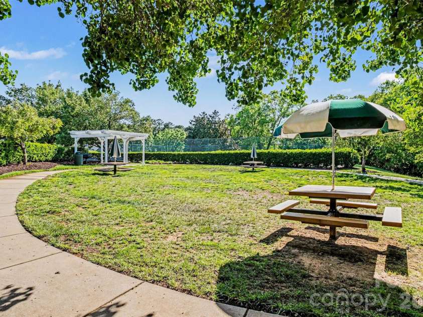 11945 Ridgeway Park Drive, Charlotte, NC 28277.  MLS# CAR4378177, YatesRealty ID 23973. Picnic tables