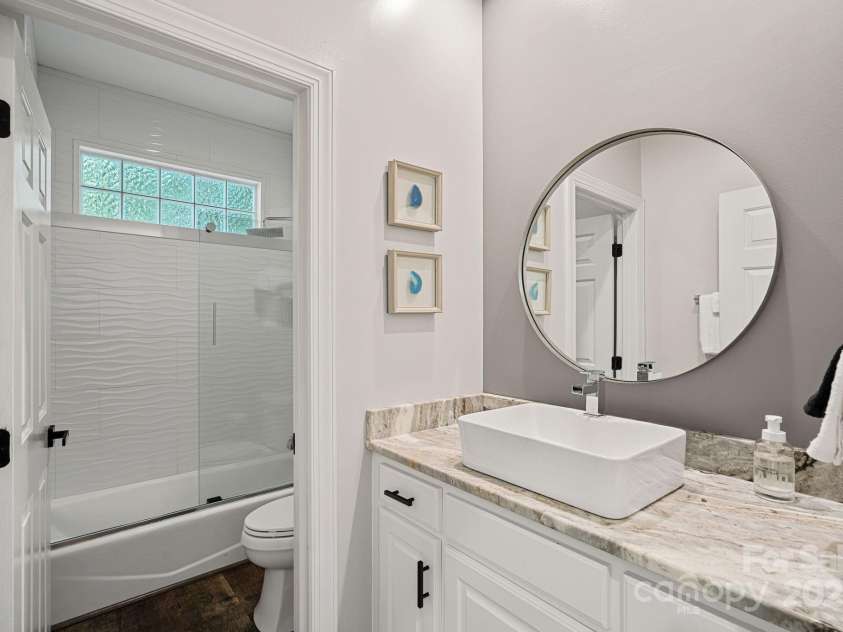 849 Kemp Road, Mooresville, NC 28117.  MLS# CAR4274065, YatesRealty ID 23975. Secondary Bathroom