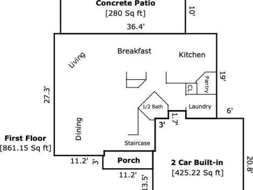 6408 Fillian Lane, Charlotte, NC 28269.  MLS# CAR4374628, YatesRealty ID 23984. First Floor