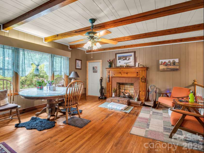 408 Hollis Road, Ellenboro, NC 28040.  MLS# CAR4379157, YatesRealty ID 23986. Main level den w/fireplace