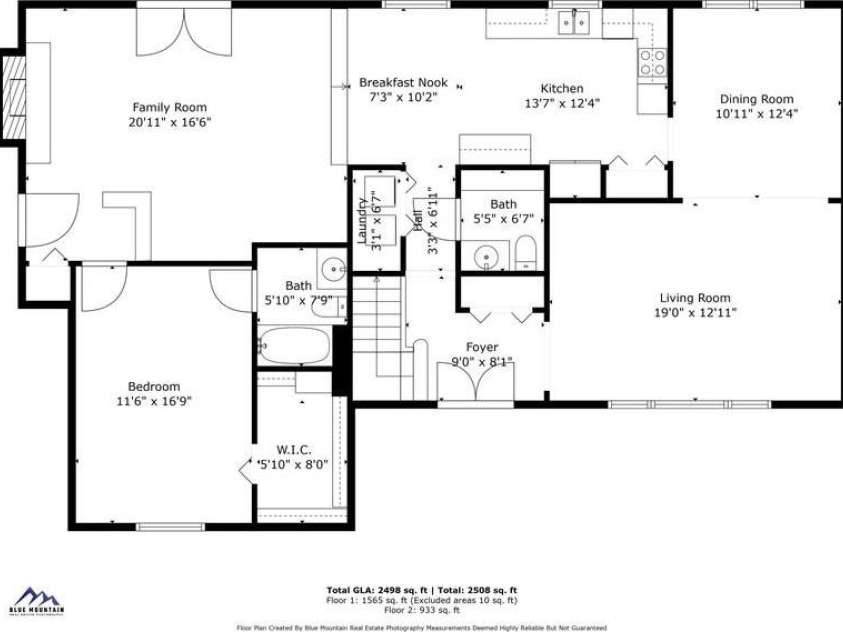 201 Bayberry Drive, Salisbury, NC 28147.  MLS# CAR4298918, YatesRealty ID 24. Floor Plan 1st Floor