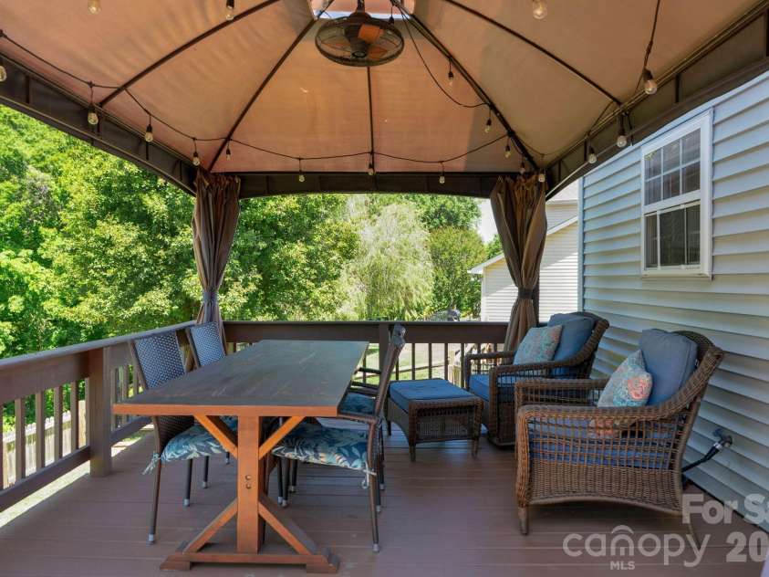 107 Howe Street, Belmont, NC 28012.  MLS# CAR4382704, YatesRealty ID 24012. DECK WITH GAZEBO COVER.