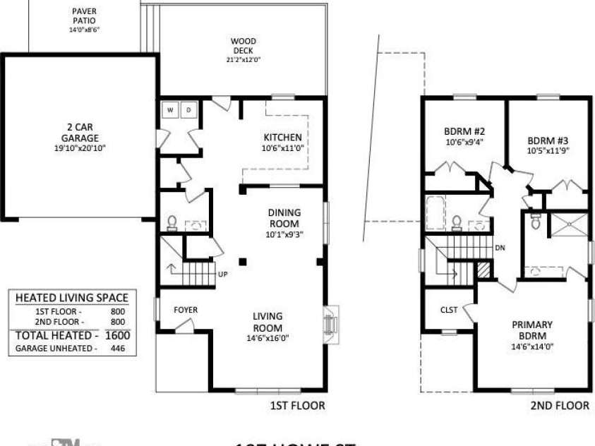 107 Howe Street, Belmont, NC 28012.  MLS# CAR4382704, YatesRealty ID 24012. Floor Plan