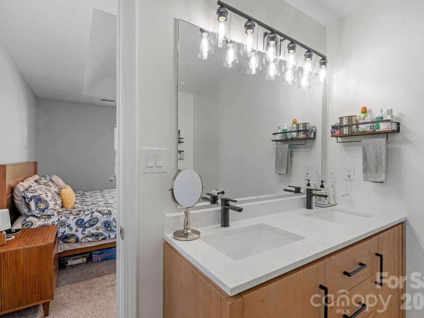 107 Howe Street, Belmont, NC 28012.  MLS# CAR4382704, YatesRealty ID 24012. PRIMARY BATH  WITH UPDATED VANITY