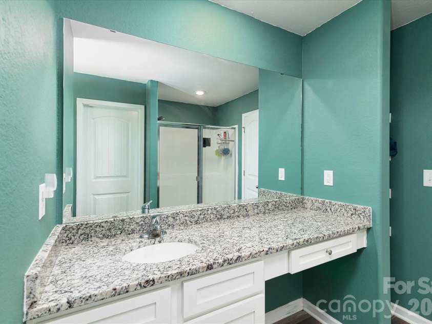 1345 Standing Oak Drive, Salisbury, NC 28146.  MLS# CAR4312108, YatesRealty ID 24018. Vanity with extrac counter space!