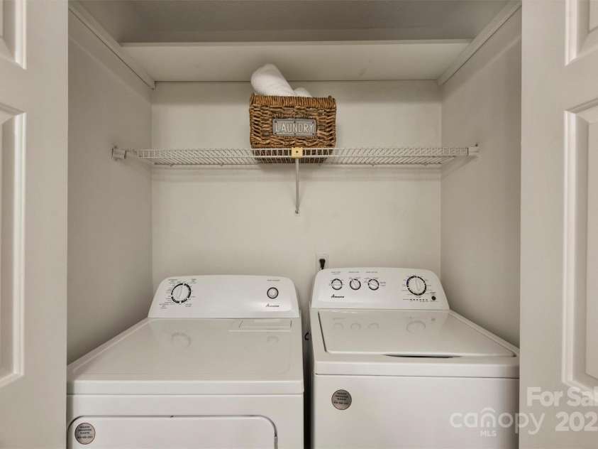 6016 Gray Gate Lane, Charlotte, NC 28210.  MLS# CAR4257900, YatesRealty ID 24019. Laundry closet in bathroom