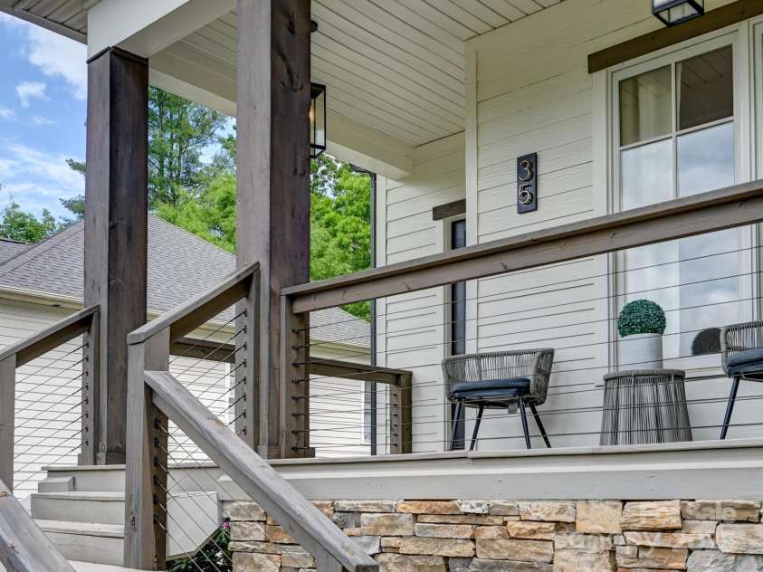 35 White Ash Drive, Asheville, NC 28803.  MLS# CAR4255921, YatesRealty ID 24020. New Front porch